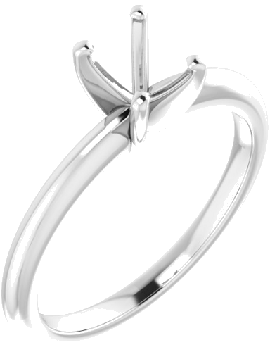 Sužadėtuvių Žiedas „Solitaire“ 585 Baltojo Aukso Oval 7mm x 5mm (1)