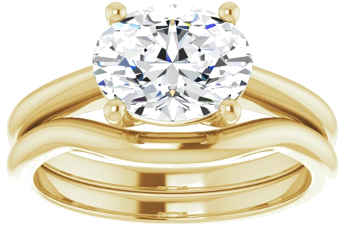Sužadėtuvių Žiedas „Solitaire“ 14k yellow gold Oval 9mm x 7mm (8)