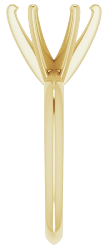 14K Yellow 9.1-9.7 mm Round 6-Prong Solitaire Ring Mounting (4)