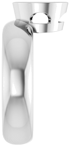 Sužadėtuvių Žiedas „Solitaire“ 585 Baltojo Aukso Oval 8mm x 6mm (4)