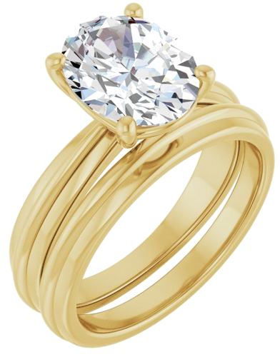 Sužadėtuvių Žiedas „Solitaire“ 14k yellow gold Oval 10mm x 8mm (6)