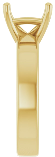 Sužadėtuvių Žiedas „Solitaire“ 585 Geltonojo Aukso Emerald 10mm x 8mm (4)