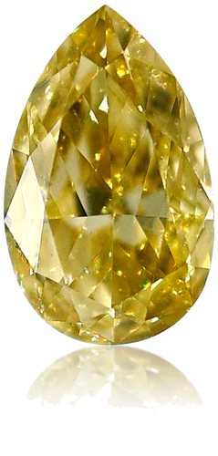 0.3 carat Fancy Intense Yellow-SI2 Natūralus Pear Deimantas (1)