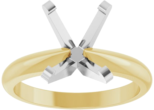 Sužadėtuvių Žiedas „Solitaire“ 14k yellow/white gold Oval 10mm x 8mm (3)