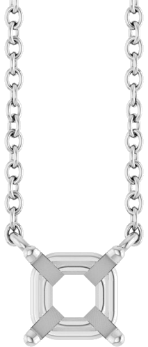 Pakabukas „Solitaire“ 585 Baltojo Aukso Square 4.5mm (1)