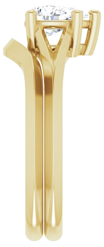 Sužadėtuvių Žiedas „Solitaire“ 585 Geltonojo Aukso Pear Shape 7mm x 5mm (9)