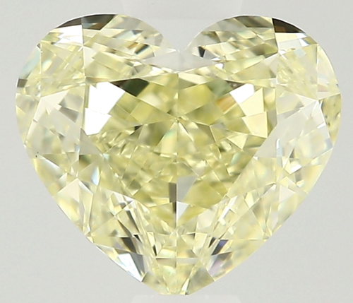 0.5 carat Fancy Light Yellow-VS1 Natūralus Heart Deimantas (1)