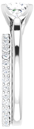 Sužadėtuvių Žiedas „Solitaire“ 950 Platinos Square 6.5mm (9)