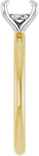 Sužadėtuvių Žiedas „Solitaire“ 14k yellow gold & platinum Round 6.5mm (4)