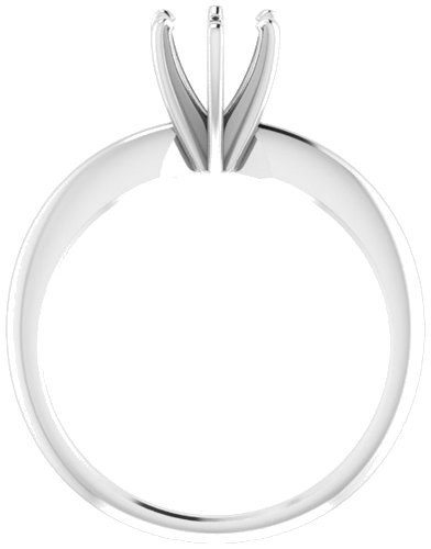 Platinum 5.7-6 mm Round 6-Prong Comfort-Fit Solitaire Ring Mounting (2)