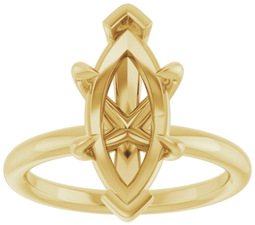 Sužadėtuvių Žiedas „Claw-Prong Solitaire“ 14k yellow gold Marquise 15mm x 7mm (3)
