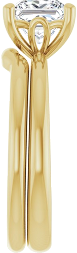 Sužadėtuvių Žiedas 14k yellow gold Square 6mm (9)