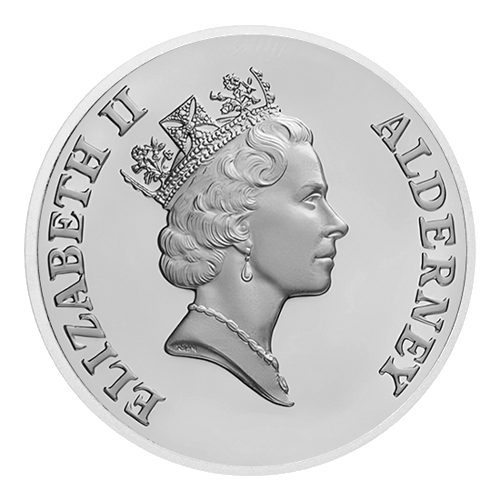 1995 Alderney Islander Возвращение серебряная монета (2)