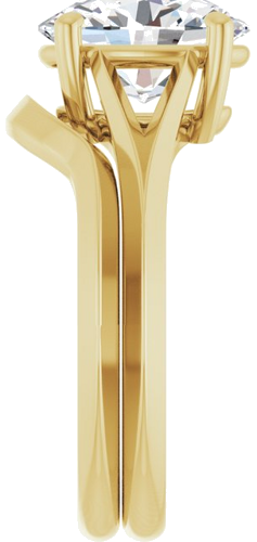 Sužadėtuvių Žiedas „Solitaire“ 750 Geltonojo Aukso Oval 10mm x 8mm (9)