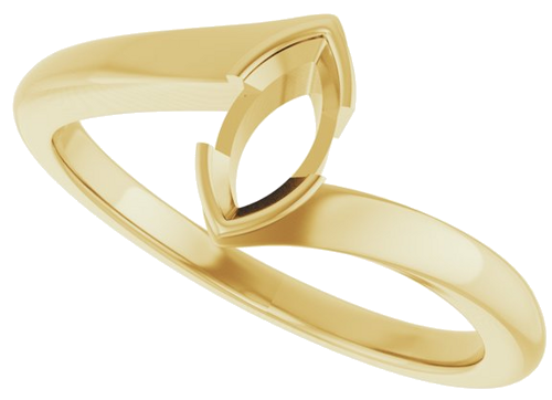 Sužadėtuvių Žiedas „Half-Bezel Solitaire“ 14k yellow gold Marquise 7mm x 3.5mm (5)