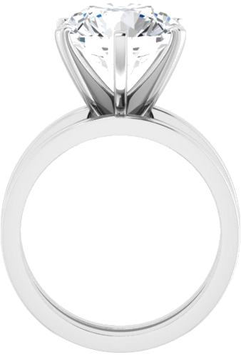 Sužadėtuvių Žiedas „Solitaire“ 14k white gold Round 11mm (7)
