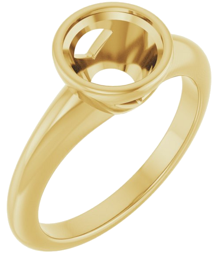 Sužadėtuvių Žiedas „Bezel-Set Solitaire“ 14k yellow gold Round 7.4mm (1)