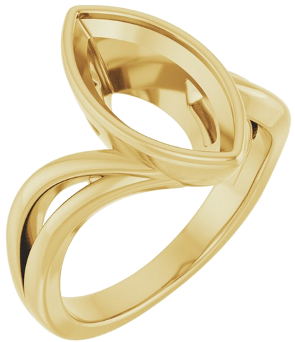 Sužadėtuvių Žiedas „Bezel-Set“ 14k yellow gold Marquise 14mm x 7mm (1)