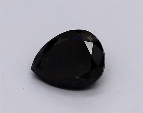 0.63 carat Fancy Black-VVS2 Natūralus Pear Deimantas (1)