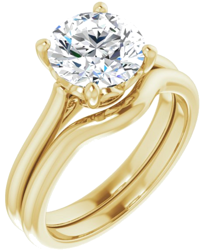 Sužadėtuvių Žiedas „Solitaire“ 14k yellow gold Round 8.2mm (6)