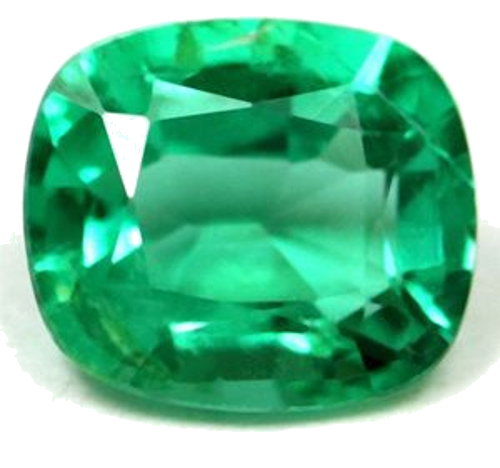 0.61 carat GREEN Cushion Smaragdas (1)