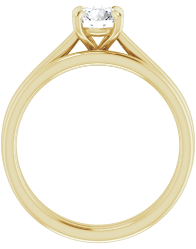 14K Yellow  5.5 mm Round Solitaire Engagement Ring Mounting (7)