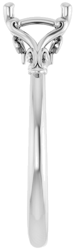 Sužadėtuvių Žiedas „Solitaire“ 585 Baltojo Aukso Square 5.5mm (4)