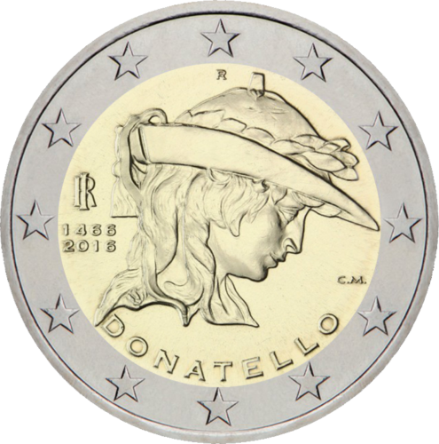 2016 Italija Donatelo 2 eurų moneta (1)