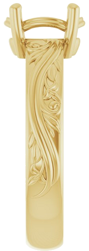 Sužadėtuvių Žiedas „Solitaire Sculptural“ 14k yellow gold Oval 8mm x 6mm (4)