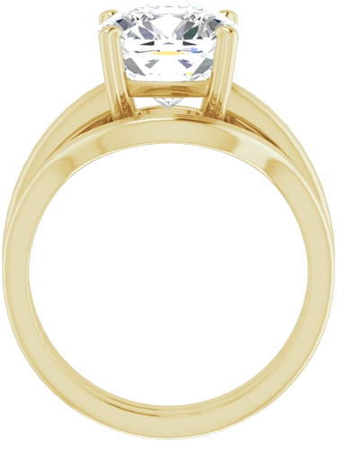 Sužadėtuvių Žiedas „Solitaire“ 18k yellow gold Cushion 9mm (7)