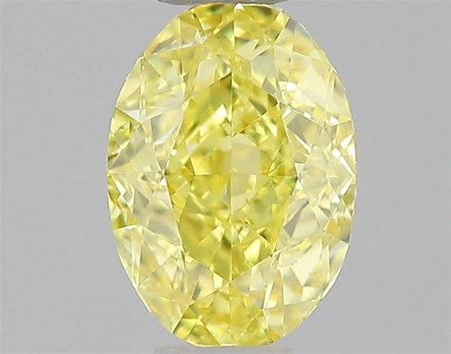 0.44 carat Fancy Vivid Yellow-VS1 Natūralus Oval Deimantas (1)
