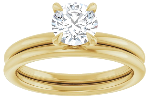 Sužadėtuvių Žiedas „Claw-Prong Solitaire“ 14k yellow gold Round 6mm (8)