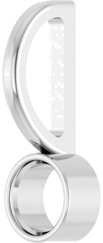 14K White 3.5 mm Round Solitaire Charm Pendant Mounting (2)