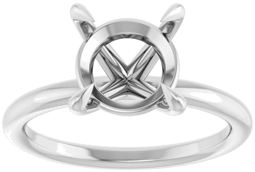 Sužadėtuvių Žiedas „Claw-Prong Solitaire“ 14k white gold Round 9.4mm (3)
