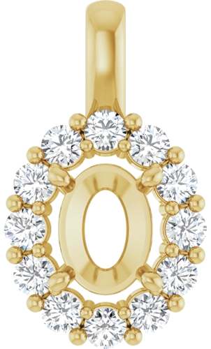 14K Yellow 8x6 mm Oval 5 8 CTW Natural Diamond Semi-Set Pendant (1)