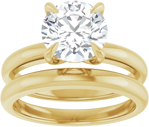 Sužadėtuvių Žiedas „Claw-Prong Solitaire“ 14k yellow gold Round 8.2mm (8)