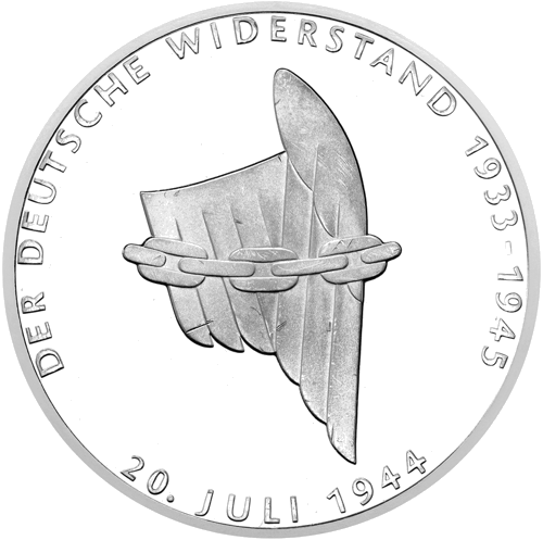 10 Marks German Resistance 1994 Germany Silver Coinv (1)