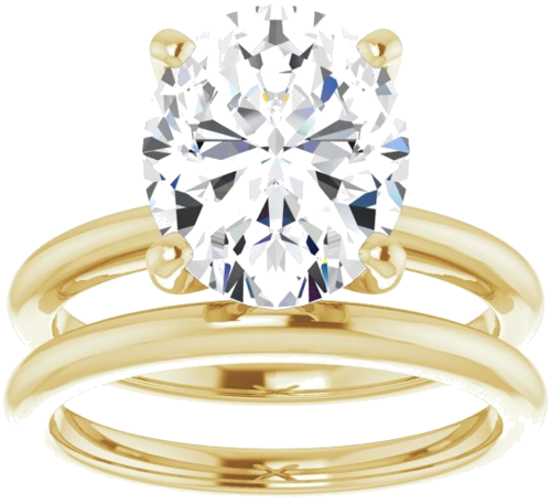 Sužadėtuvių Žiedas „Solitaire“ 750 Geltonojo Aukso Oval 11mm x 9mm (8)