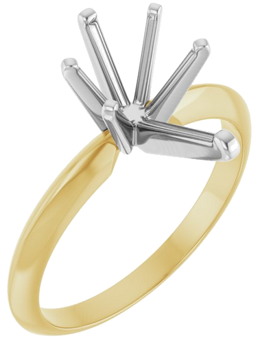 14K Yellow White 11.5x7 mm Pear Engagement Ring Mounting (1)