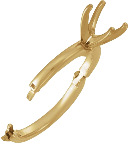 Sužadėtuvių Žiedas „CLIQ® Hinged Adjustable Solitaire“ 14k yellow gold Oval 9mm x 7mm (2)