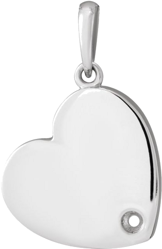 Pakabukas „Family Heart“ 14k white gold Round 2mm (1)