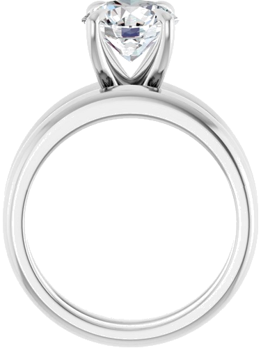 Sužadėtuvių Žiedas „Claw-Prong Solitaire“ 950 Platinos Round 8mm (7)