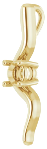 Pakabukas „Freeform Solitaire“ 14k yellow gold Round 3.8mm (2)