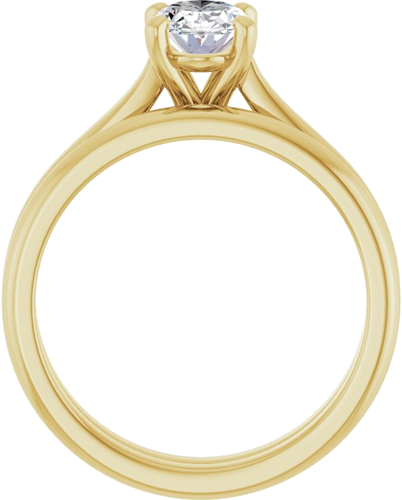 Sužadėtuvių Žiedas 14k yellow gold Oval 7.5mm x 5.5mm (7)