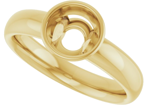 14K Yellow 6.5 mm Round Engagement Ring Mounting (5)