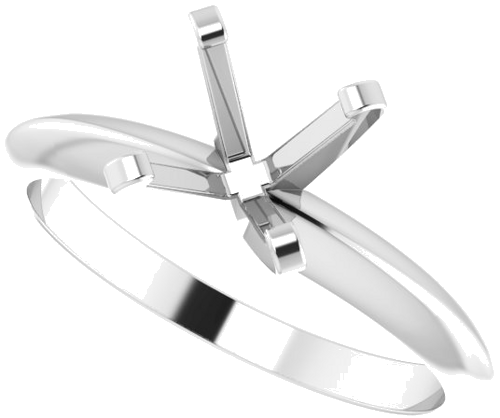 Sužadėtuvių Žiedas „Solitaire“ 585 Baltojo Aukso Round 6.5mm (5)