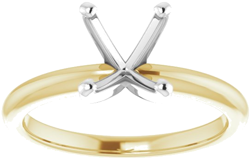 Sužadėtuvių Žiedas „Solitaire“ 585 Baltojo Ir Geltonojo Aukso Oval 9mm x 7mm (3)