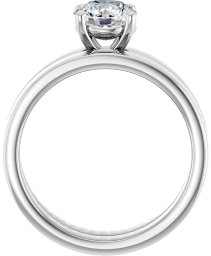 Sužadėtuvių Žiedas „Solitaire“ 18k white gold Round 6.5mm (7)