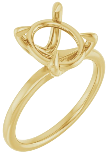 Sužadėtuvių Žiedas 14k yellow gold Oval 11mm x 9mm (1)