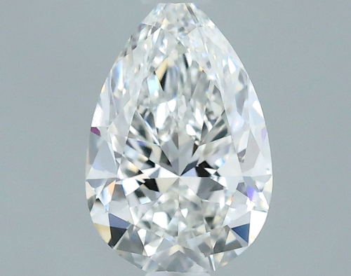 0.5 carat F-VVS1 Natūralus Pear Deimantas (1)